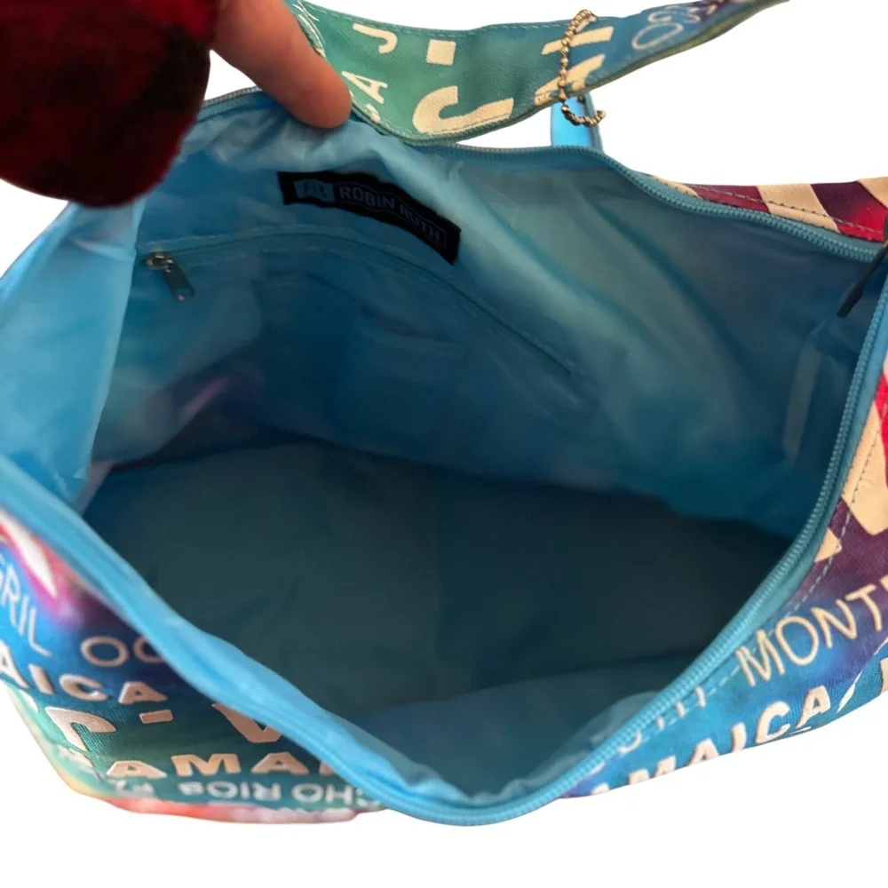 Robin Ruth Jamaica City Slouch Bag Large Vibrant Tie Dye Design‎